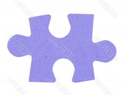 puzzle piece on pure white background