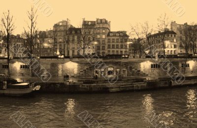 evening quay Seine