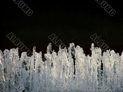 water jets of a fountain