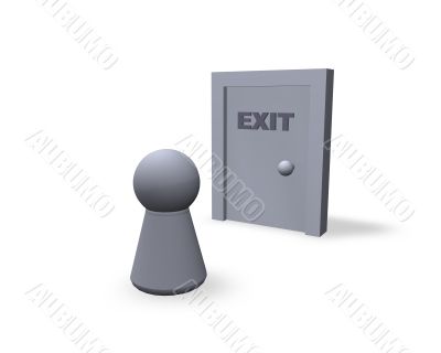 exit - 3d illustration