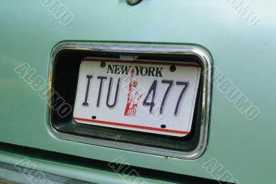 New York License Plate