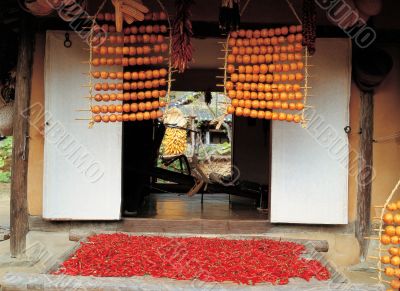 Drying Vegetables in Traditional House