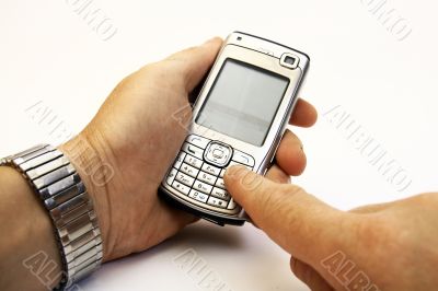 Dialing on a cellular phone Dialing on a cellular phone