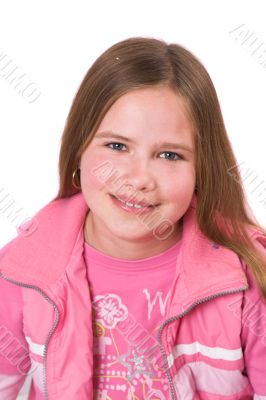 Smiling ten year old girl