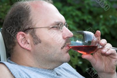 Having a drink