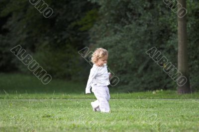 Running through the park