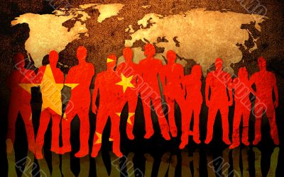 team and world map background team and world map background