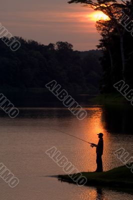 Fishing At Sunset