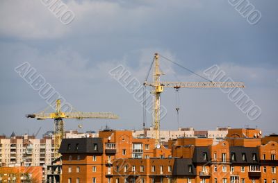 Two cranes