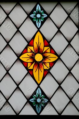 Stained-glass panel in the museum 7