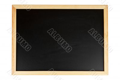 Empty black chalkboard