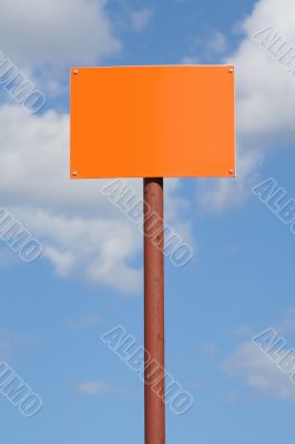 empty sign post against the sky