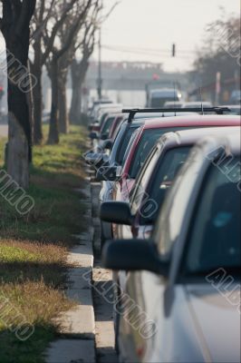 Cars in a row