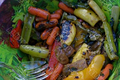 Fresh Grilled Variety of Summer Vegetables