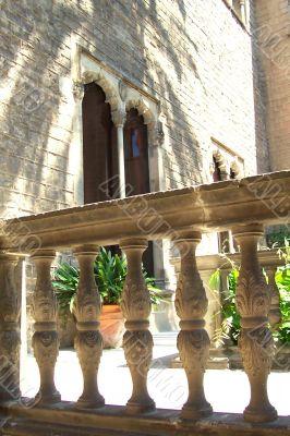 Ancient windows of a cathedral