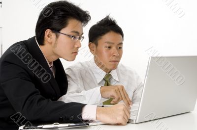 Men Working On Computer Men Working On Computer