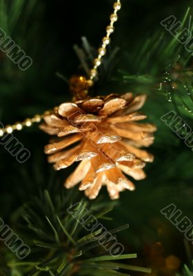 Gold pine cones