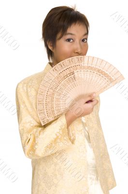 Asian Model with Fan 1