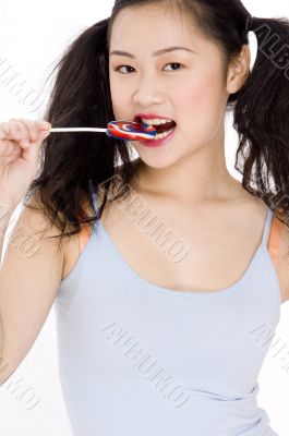 Biting Lollipop