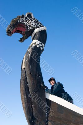 The woman by the ship