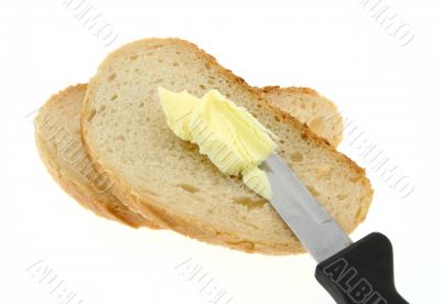 buttering bread