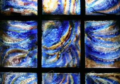 Stained-glass panel in the museum