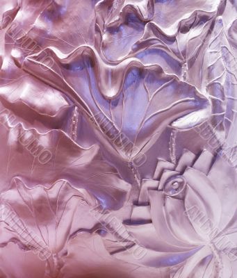 Bas-relief of flowers