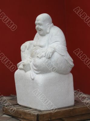 Statue of old chinese man