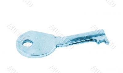 key in blue tone