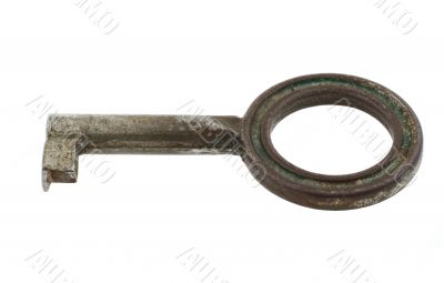 antique key isolated on white background