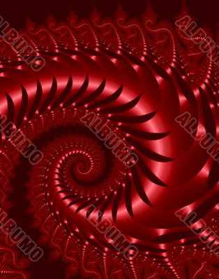 Red Fractal Metallic Serpent