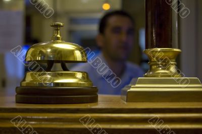 Bell-button for a call of the porter in hostel