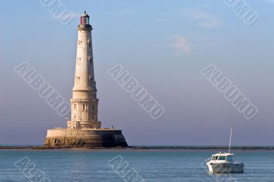 luxurious lighthouse and boat