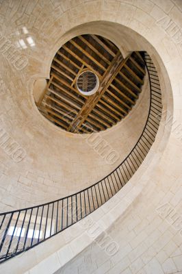 stone lighthouse stairway