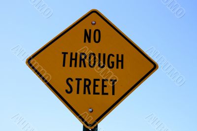 no through street sign