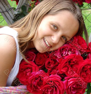 the girl in roses