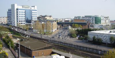 Southampton view of commerce and rail transport