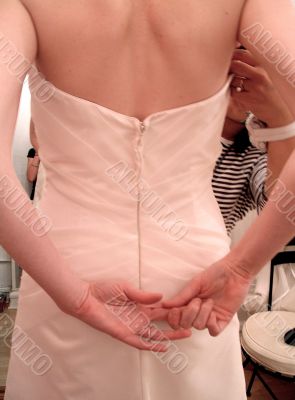 Bride at Wedding Dress Fitting