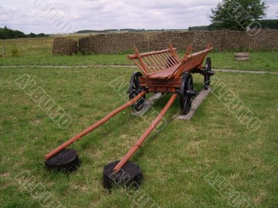 aging wooden cart