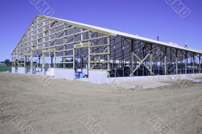 massive dairy barn construction