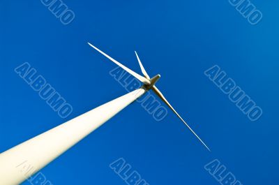 Environmental Energy Windmill with Sky Background