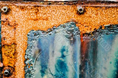 Grungy Rusting Metal Container