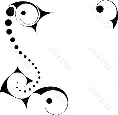 Calligraphic Notation Abstract Border