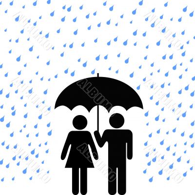 Secure Umbrella Couple Rain Secure Umbrella Couple Rain