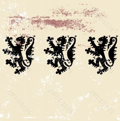 three  heraldic  lions