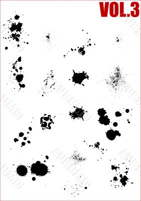 Ink splashes, strokes and stains  Set 3