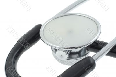 stethoscope on white - real macro