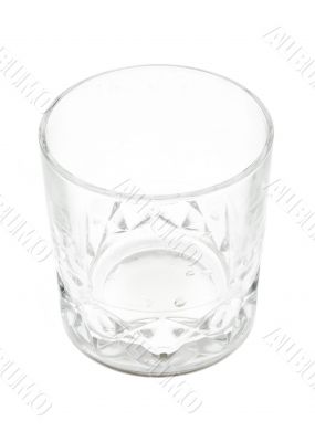 whisky glass on pure white background