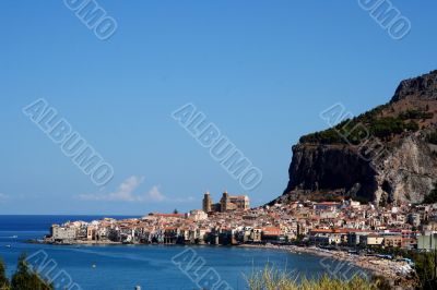 Old town Cefalu in Sicily at summer Old town Cefalu in Sicily at summer