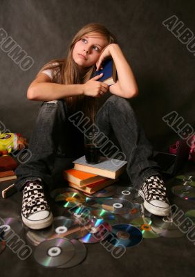 Girl with the book